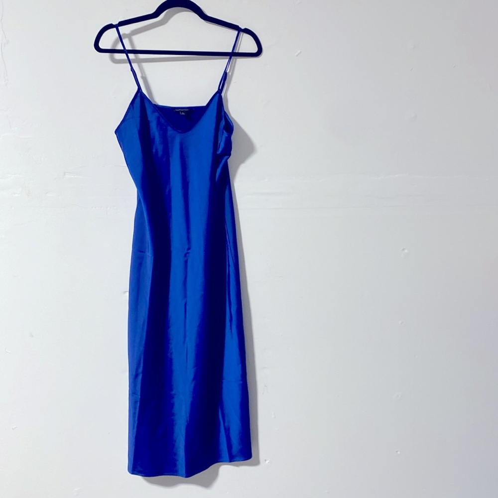Banana Republic Blue Satin Elegant Dress Women’s Size Small S |